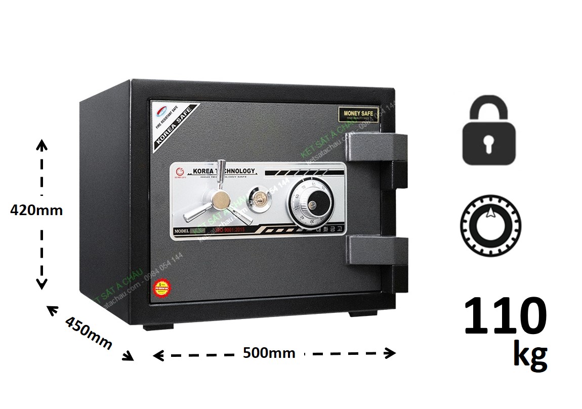 Két sắt siêu cường nhỏ chống trộm xuất khẩu khóa điện tử  thân đứng 110kg