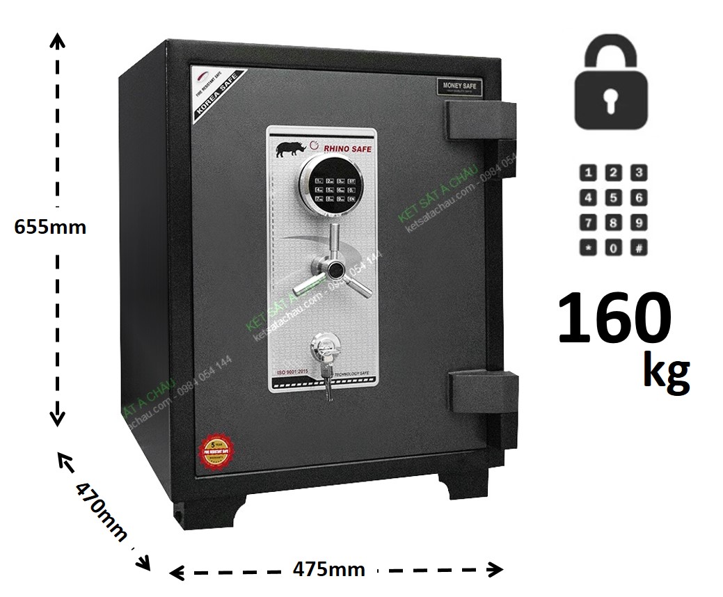 Két sắt siêu cường chống trộm xuất khẩu khóa điện tử tầm trung thân đứng 160kg