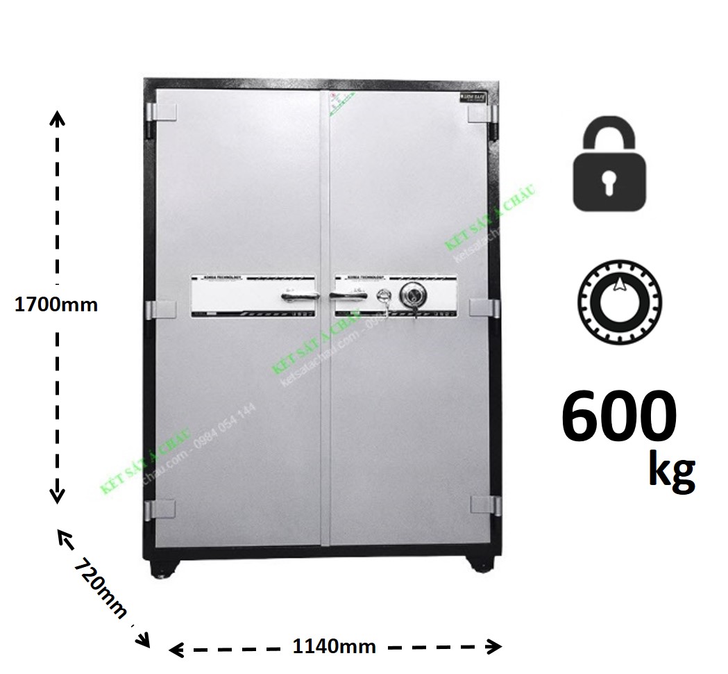 Két sắt 2 cửa khóa cơ kích thước lớn thường dùng công ty, ngân hàngx