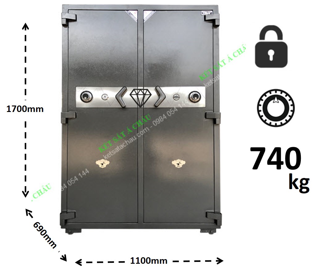 Két sắt siêu cường 2 cửa khóa cơ kích thước lớn. $titlesp - $hienthicat