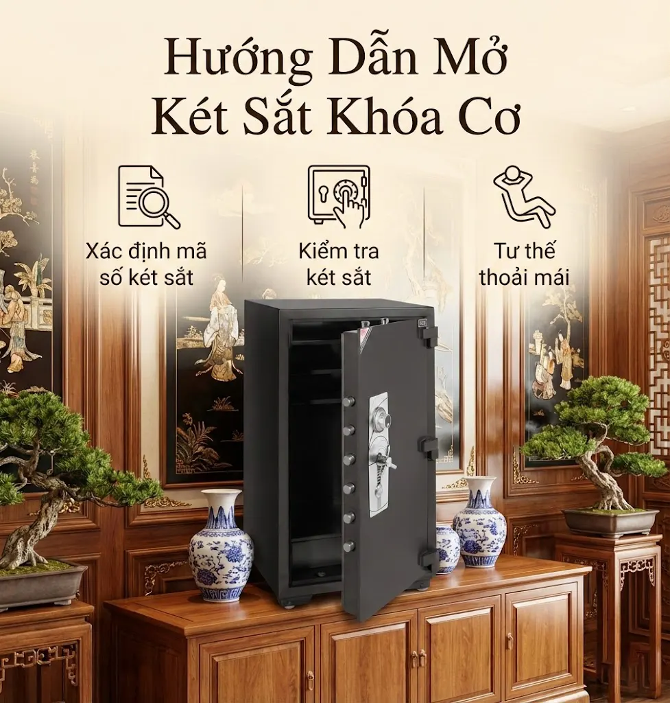 Hướng Dẫn Mở Két Sắt Khóa Cơ: Chi Tiết Từ A-Z Cho Người Mới