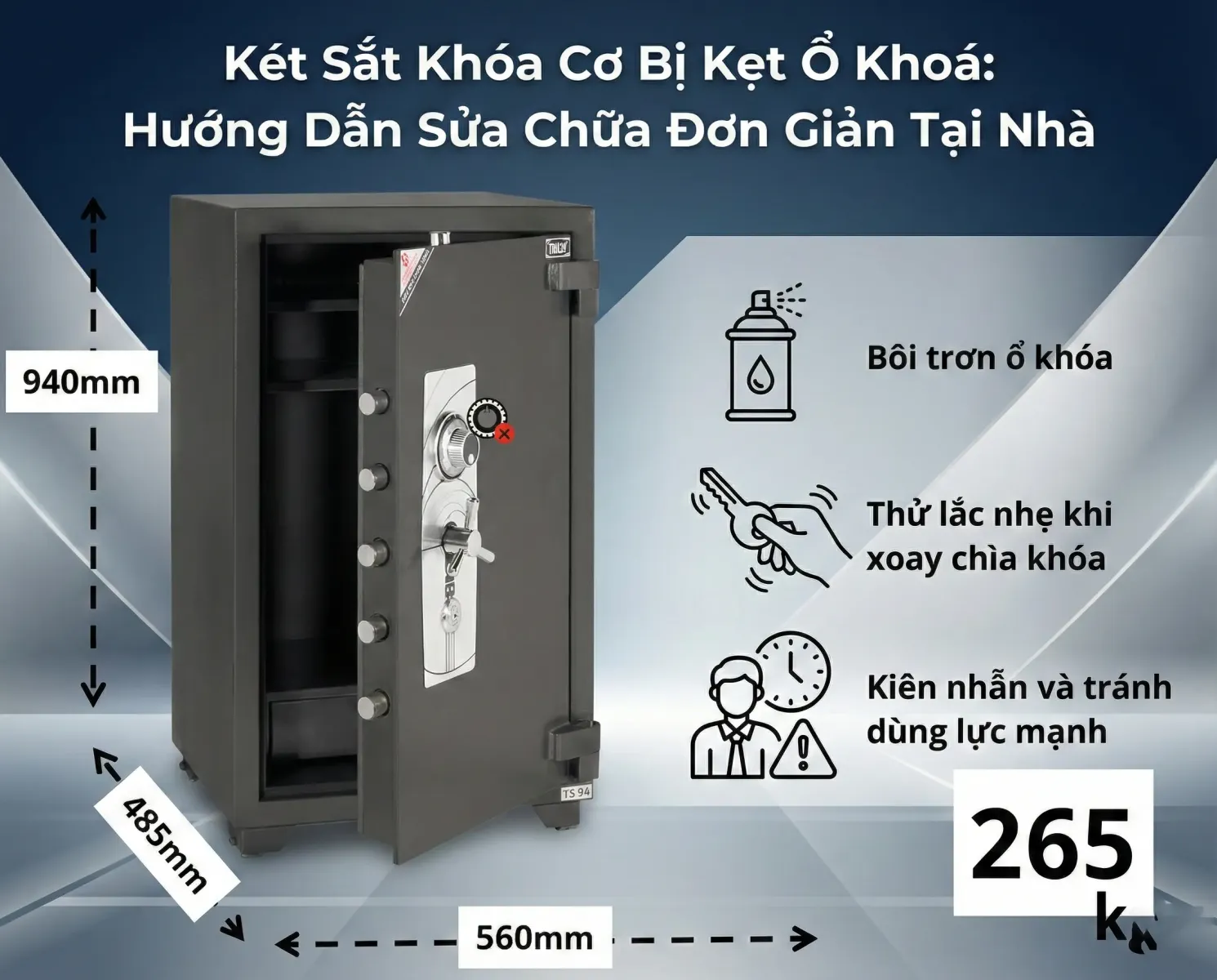 Két Sắt Khóa Cơ Bị Kẹt Ổ Khoá: Hướng Dẫn Sửa Chữa Đơn Giản Tại Nhà