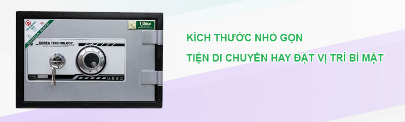 Két sắt nhỏ chống trộm thân ngang khóa cơ chất lượng cao