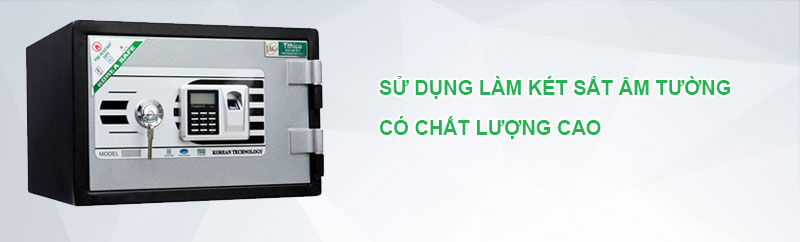 Két sắt nhỏ khóa vân tay cao cấp thân ngang 